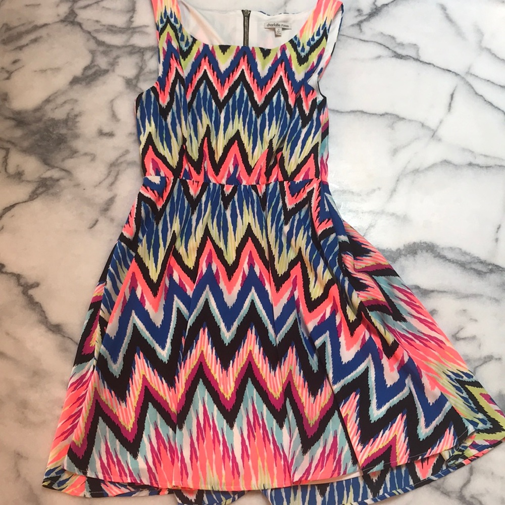 Charlotte Russe neon chevron dress